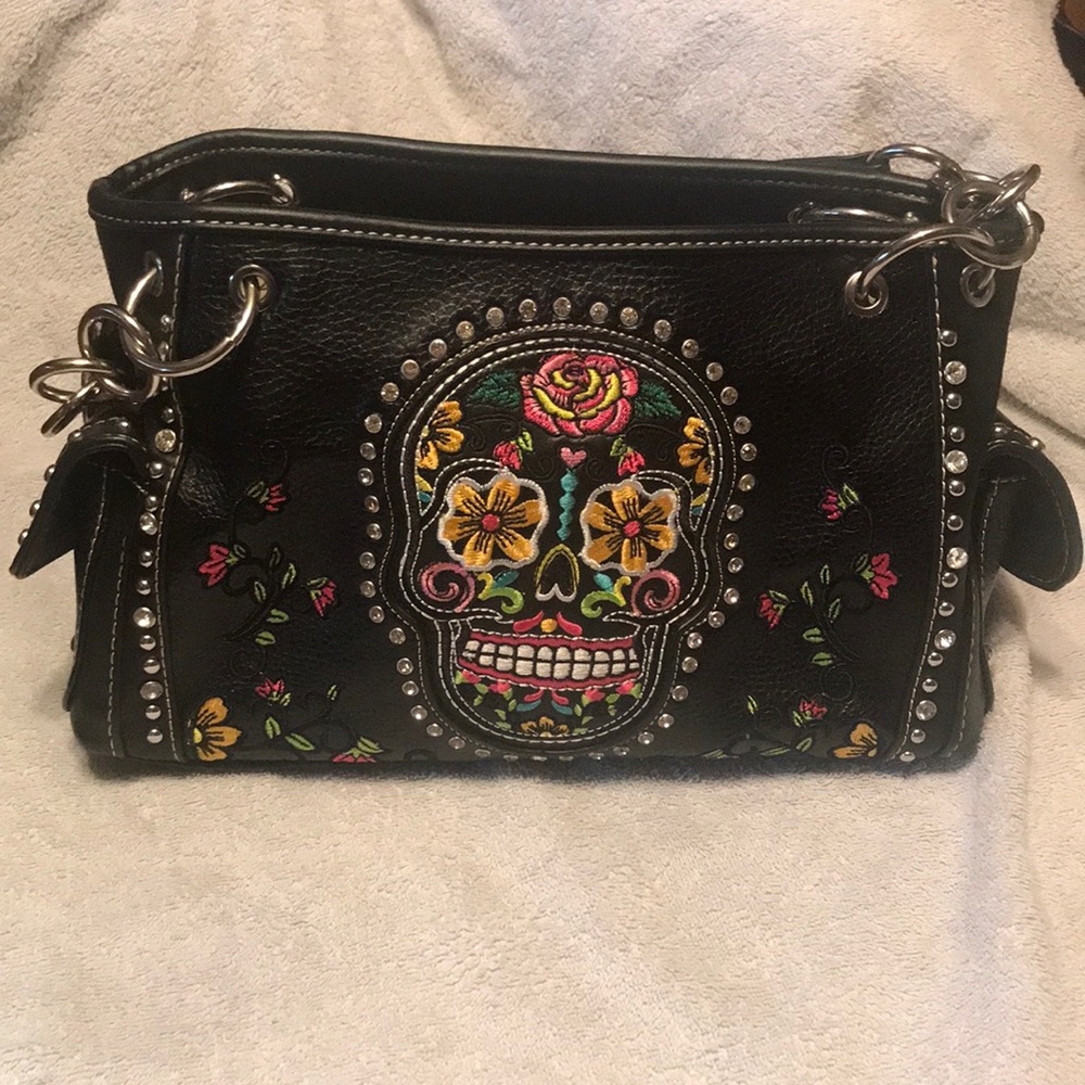 Montana West sugar skull satchel